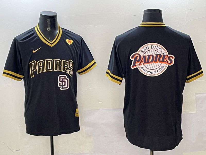 Men San Diego Padres Blank Black Gold Game 2025 Nike MLB Jersey style 20